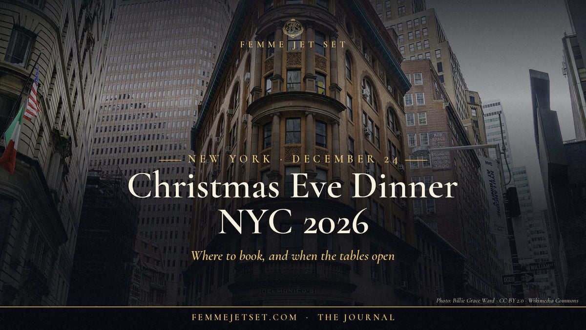 Delmonico's historic flatiron building in the Financial District, Christmas Eve Dinner NYC 2026 cover