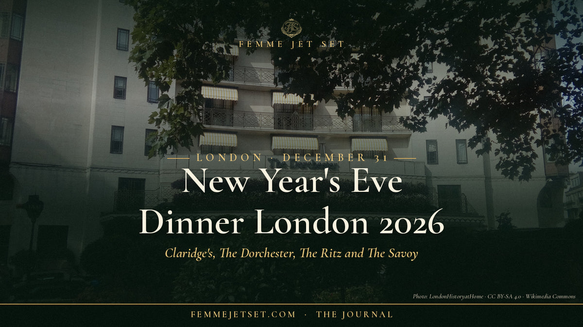 The Dorchester hotel on Park Lane, London, New Year's Eve Dinner London 2026 cover