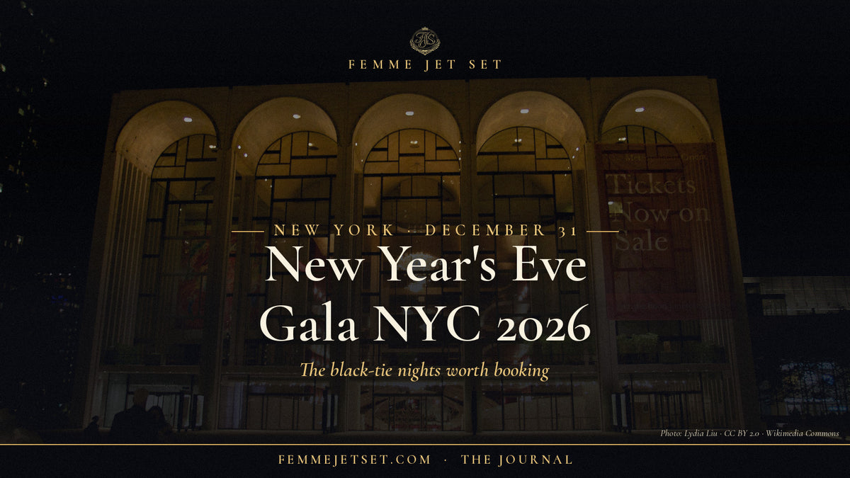 Metropolitan Opera House at Lincoln Center at night, New Year's Eve Gala NYC 2026 cover