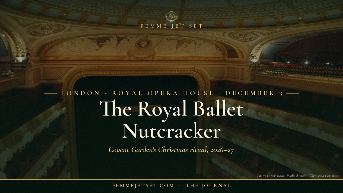 The gilded red-and-gold auditorium of the Royal Opera House in Covent Garden, London, The Royal Ballet Nutcracker 2026 cover
