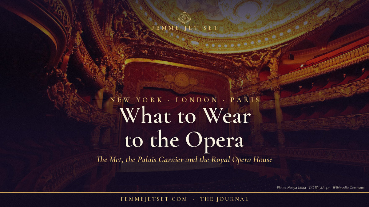 The red and gold auditorium and stage of the Palais Garnier in Paris, What to Wear to the Opera cover