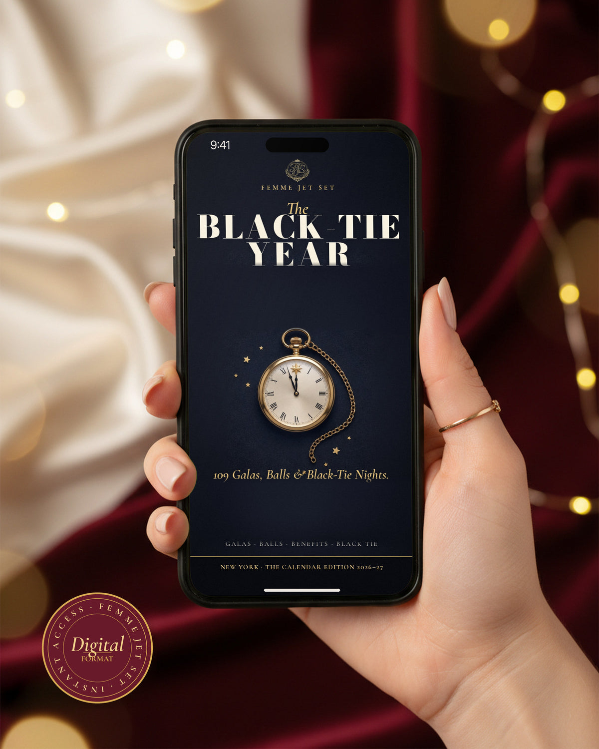 The Black-Tie Year — Calendar Edition 2026–27. 109 Galas, Balls & Black-Tie Nights in New York – digital format on iPhone