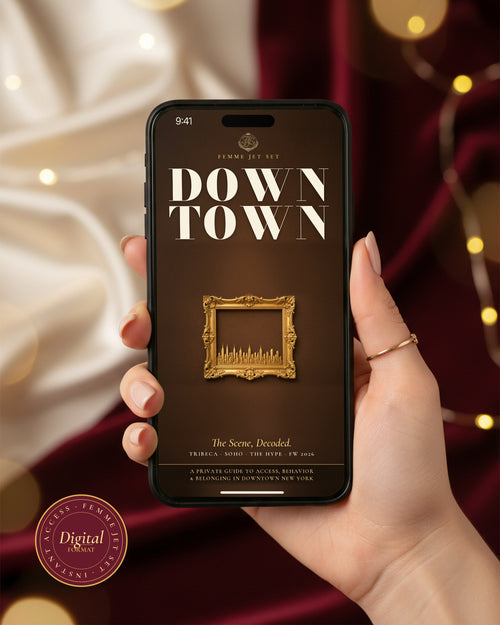 DOWNTOWN: The Scene, Decoded — Tribeca · Soho vs. The Hype (Fall–Winter 2026) – digital format on iPhone